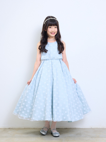 女の子の淡いピンクのかわいい子供レンタルドレス