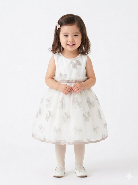 ブルーの可愛らしい子供レンタルドレスです。