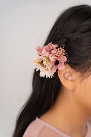 ピンクグラデーションフラワーピン　H－174B