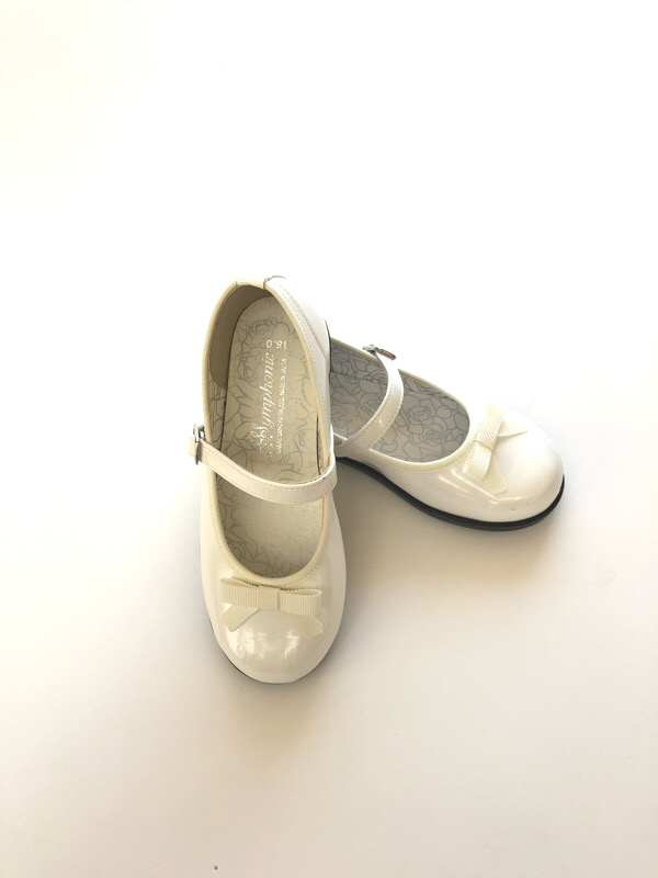 レンタル　フォーマルシューズ　エナメルリボン白17ｃｍS-245A